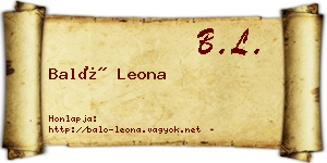 Baló Leona névjegykártya